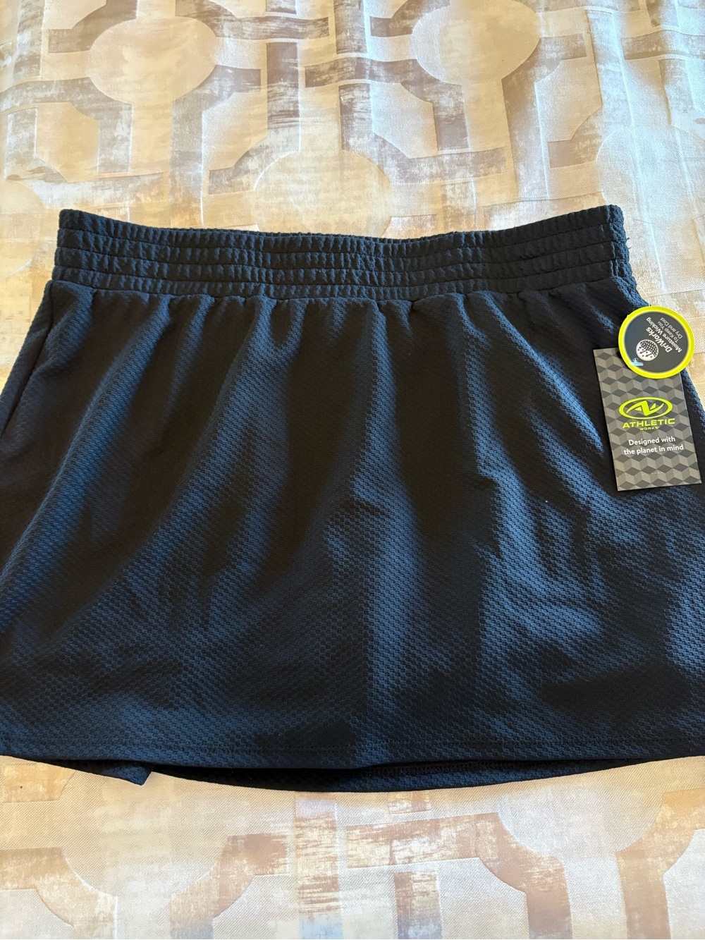 Athletic Works Black Textured Athletic Skirt